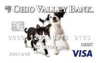 image of a cat and dog on a debit card