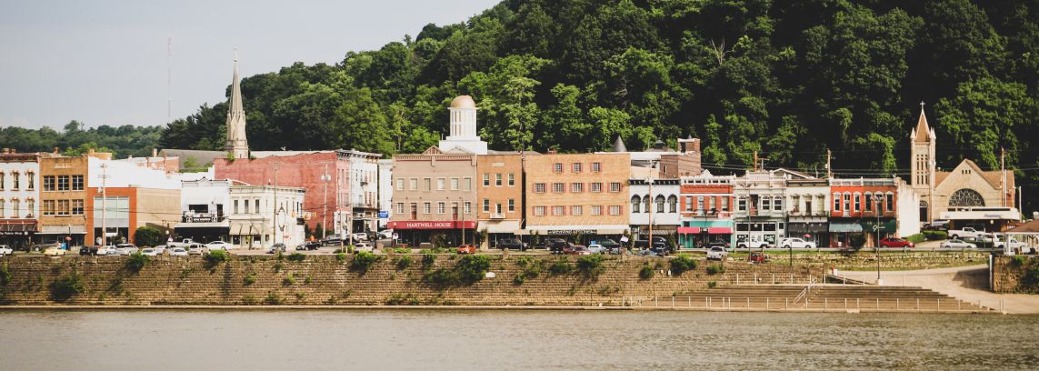 Pomeroy Ohio as seen from the river