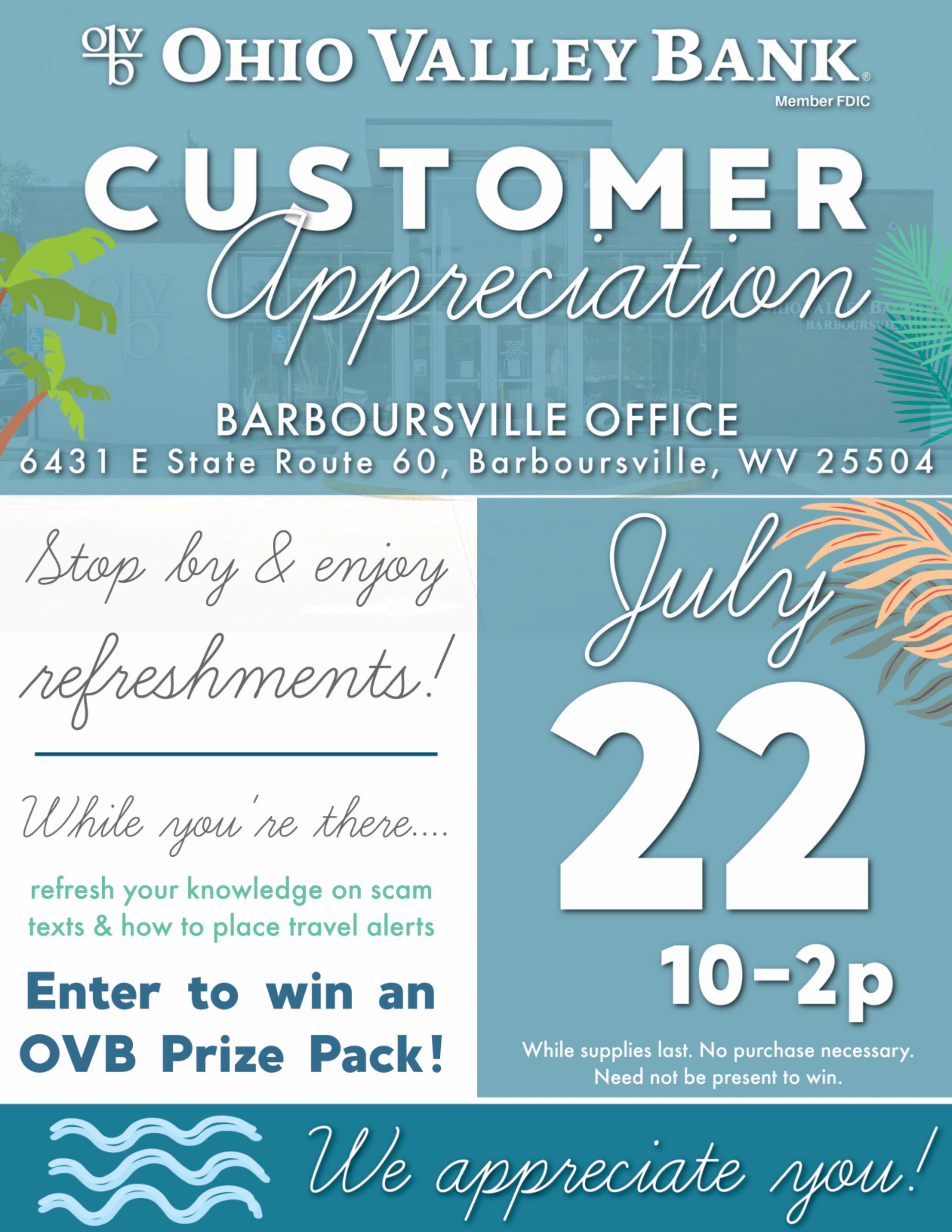 barboursville customer appreciation event flyer