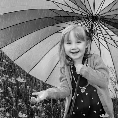 girl with umbrella