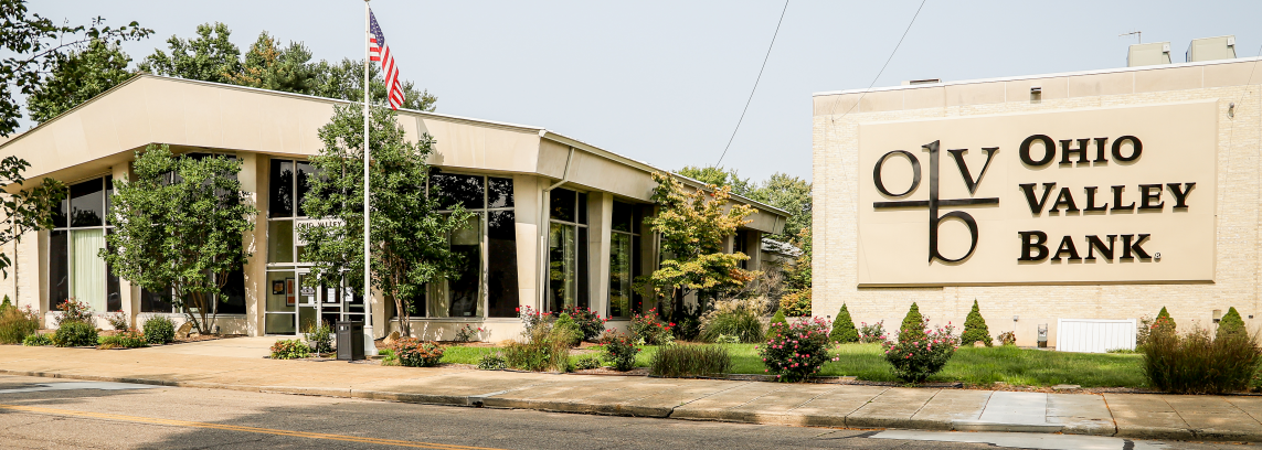 front of Ohio Valley Bank building on Third Avenue in Gallipolis Ohio