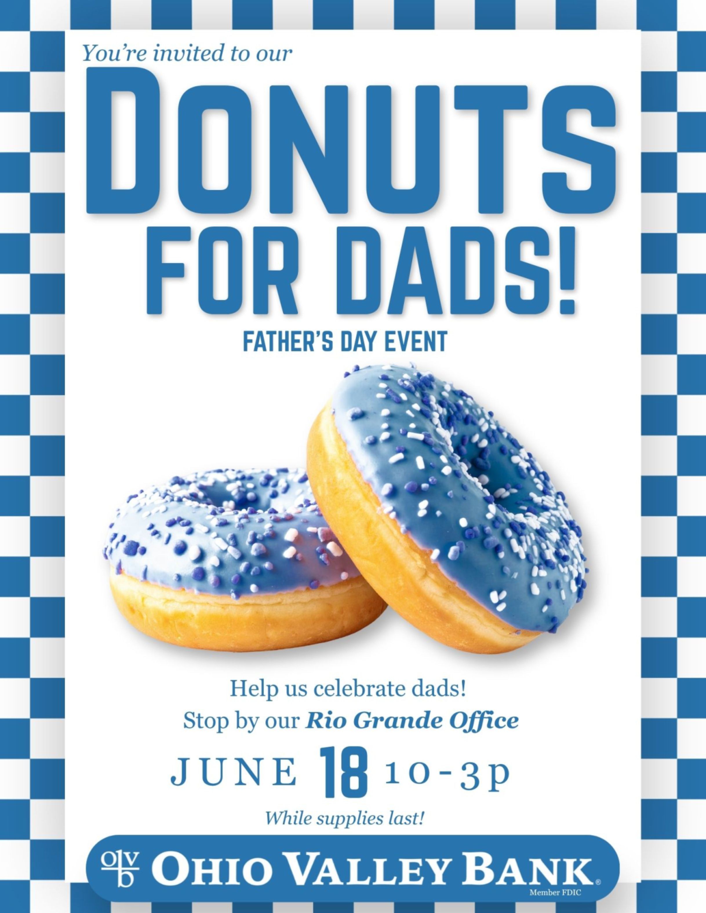 image of donuts with blue icing and sprinkles